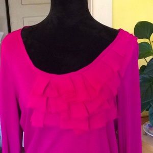 So cute lightweight knit with ruffles!!
